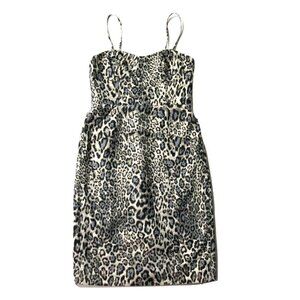 NWT J.Crew Collection Strappy Sheath in Metallic Leopard Jacquard Dress 6 $198
